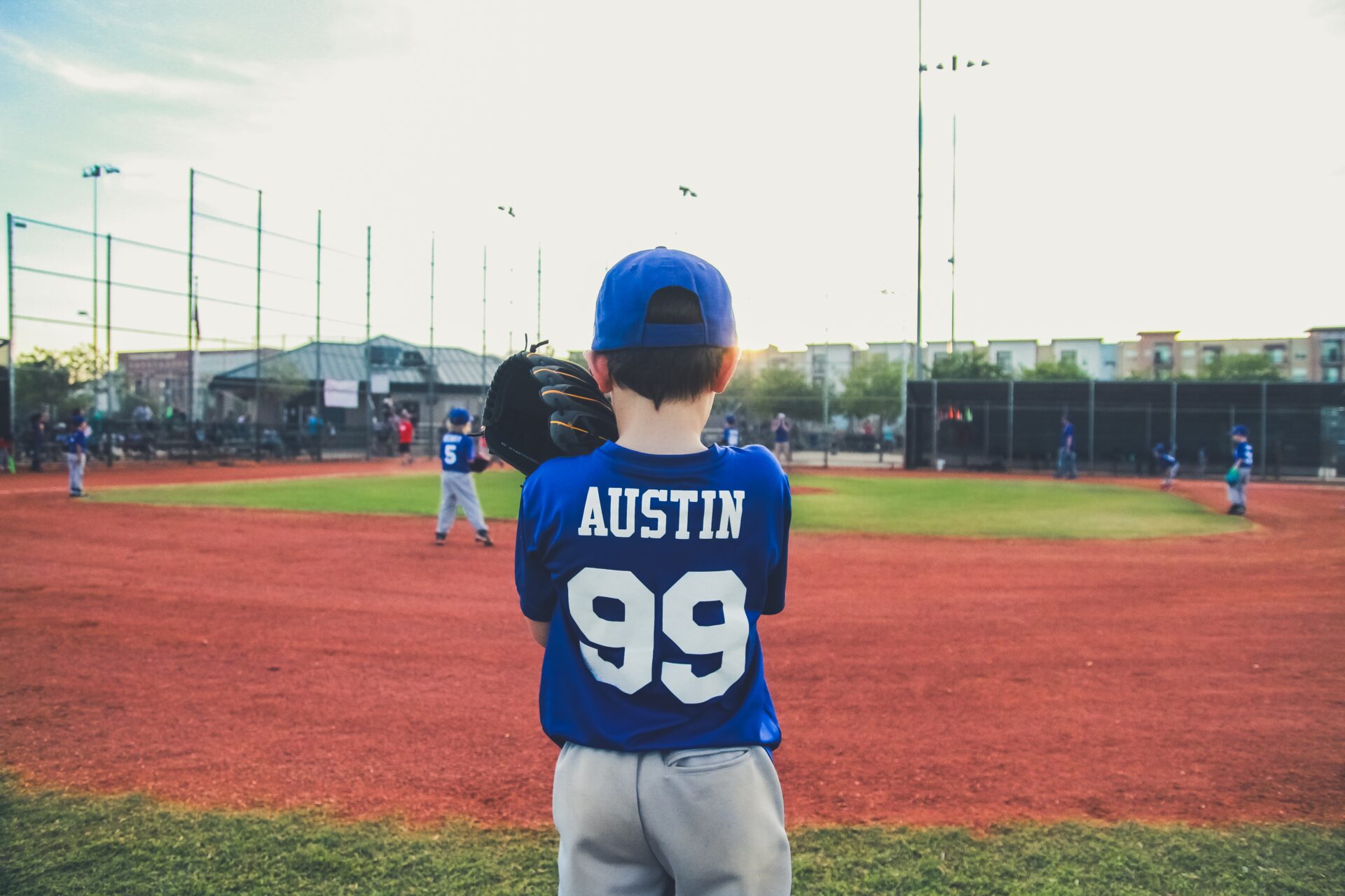 Boy standing on the corner to catch the ball